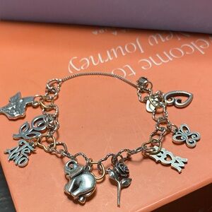 James Avery Silver Charm Bracelet with Unique Charms
